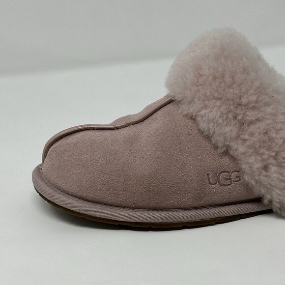 UGG Scuffette II Slippers Women’s 6 Pink Suede Sheepskin Cozy Slip On - Picture 4 of 16